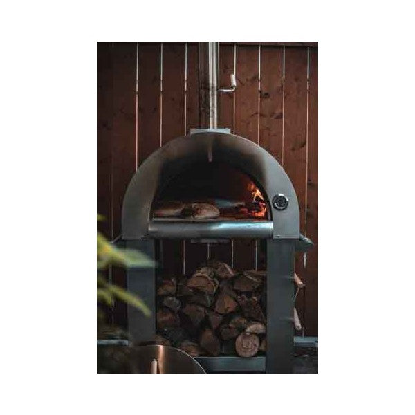 Four à bois en stainless avec fini émaillé noir durable - SUPER PREMIUM FG3000